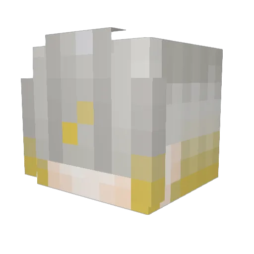Knnani Minecraft avatar head, 3D render