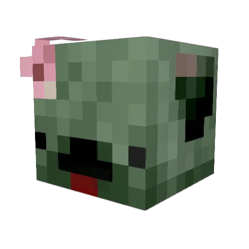 Knndd Minecraft avatar head, 3D render