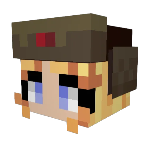Knochenkeks Minecraft avatar head, 3D render