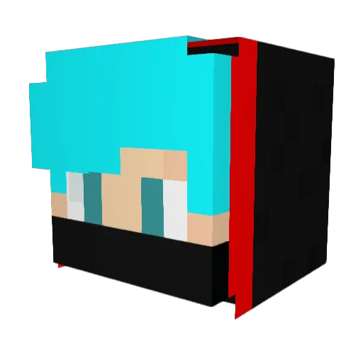 Knochensaege Minecraft avatar head, 3D render