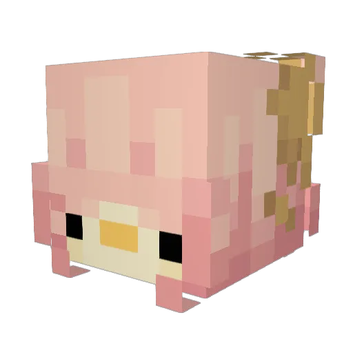 Knock00 Minecraft avatar head, 3D render