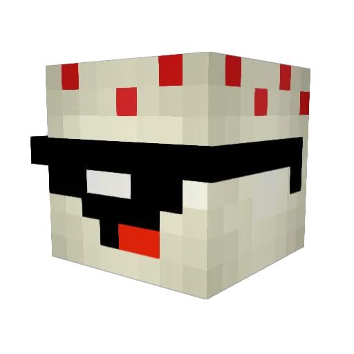 KnockbackKuchen Minecraft avatar head, 3D render