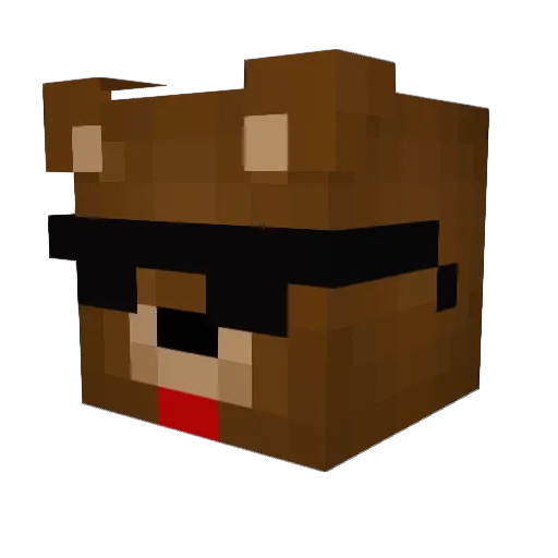 Knockeii Minecraft avatar head, 3D render