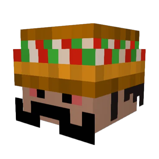 Knockout69420 Minecraft avatar head, 3D render