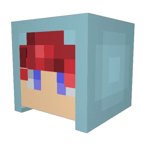 Knockurassout Minecraft avatar head, 3D render