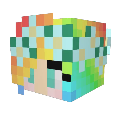 Knoctem Minecraft avatar head, 3D render