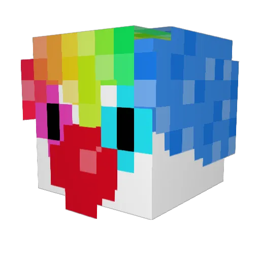 Knokkins Minecraft avatar head, 3D render