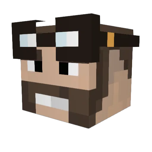 Knoldesparker Minecraft avatar head, 3D render
