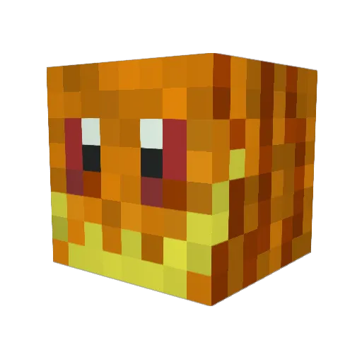 Knollee Minecraft avatar head, 3D render