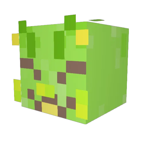 Knolu Minecraft avatar head, 3D render