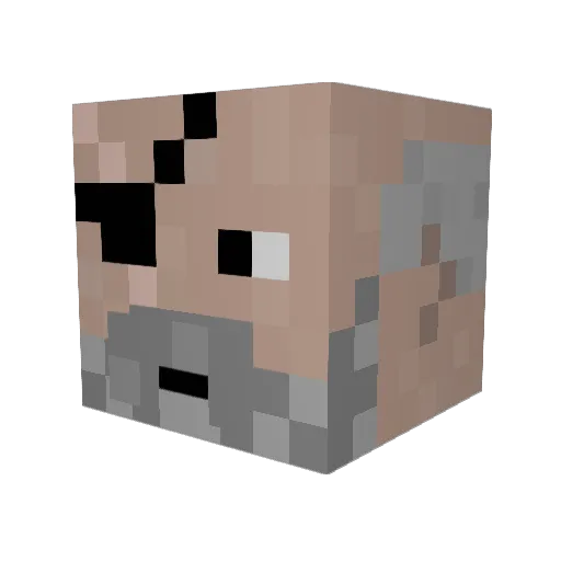 Knomad Minecraft avatar head, 3D render