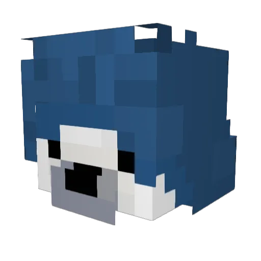 Knoopo Minecraft avatar head, 3D render