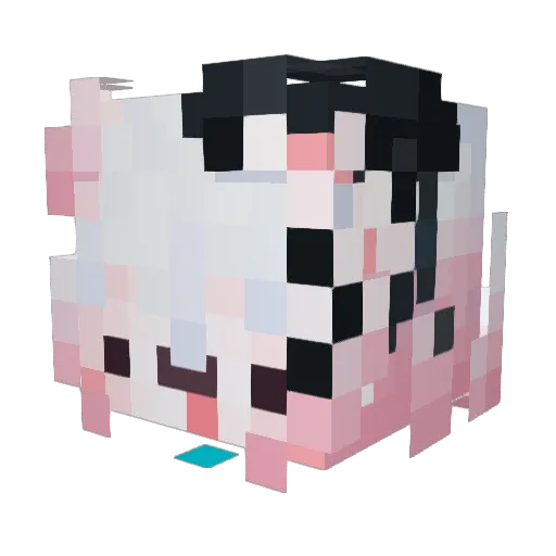 KnopakuYoumu Minecraft avatar head, 3D render