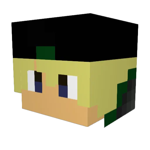 Knopsen Minecraft avatar head, 3D render