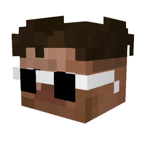 KnopsoN Minecraft avatar head, 3D render