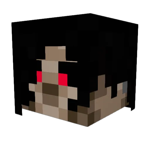 Knorkator Minecraft avatar head, 3D render