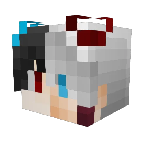 Knoshte Minecraft avatar head, 3D render