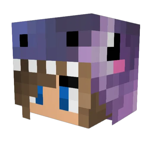 KnotPeyton Minecraft avatar head, 3D render