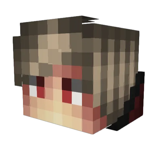 Knowzy Minecraft avatar head, 3D render