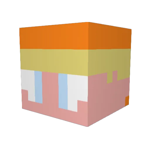 KnoxySonic Minecraft avatar head, 3D render