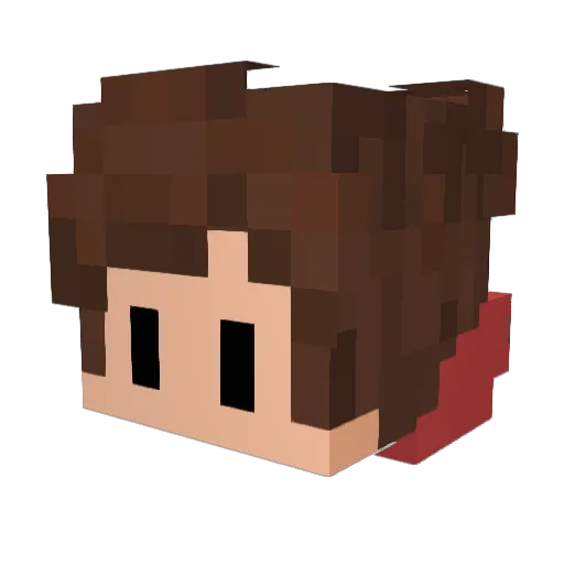 Knshy Minecraft avatar head, 3D render