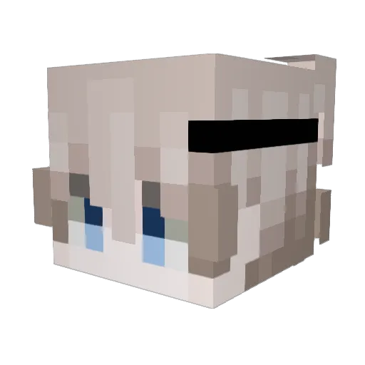 KnuIl Minecraft avatar head, 3D render