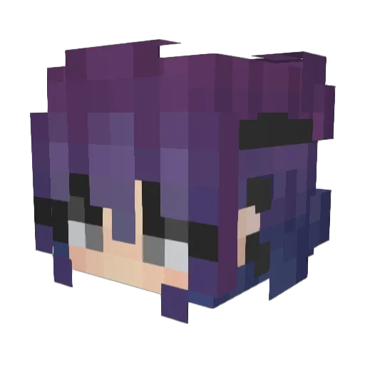 KnuddlJuddl Minecraft avatar head, 3D render
