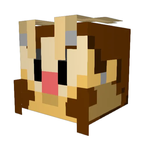 KnueppelkingLP Minecraft avatar head, 3D render