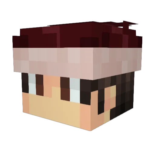 Knuettchen Minecraft avatar head, 3D render