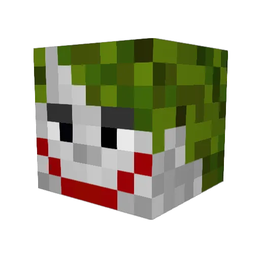 Knuffel Minecraft avatar head, 3D render