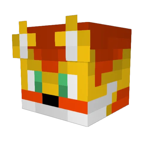 Knuffelfratz Minecraft avatar head, 3D render