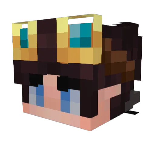 Knuffy_ Minecraft avatar head, 3D render