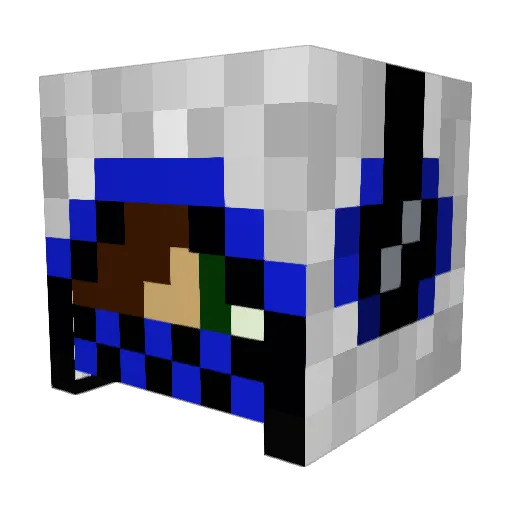 Knuflyn Minecraft avatar head, 3D render