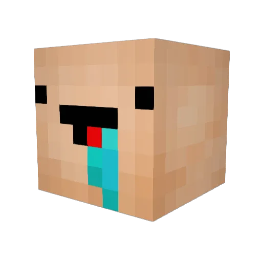 Knullian Minecraft avatar head, 3D render