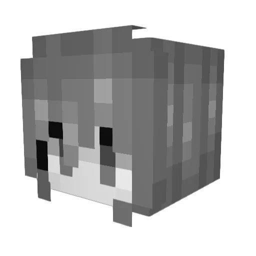 Knumears Minecraft avatar head, 3D render
