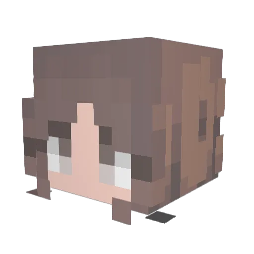 Knummers Minecraft avatar head, 3D render