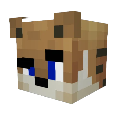 Knurpsi Minecraft avatar head, 3D render