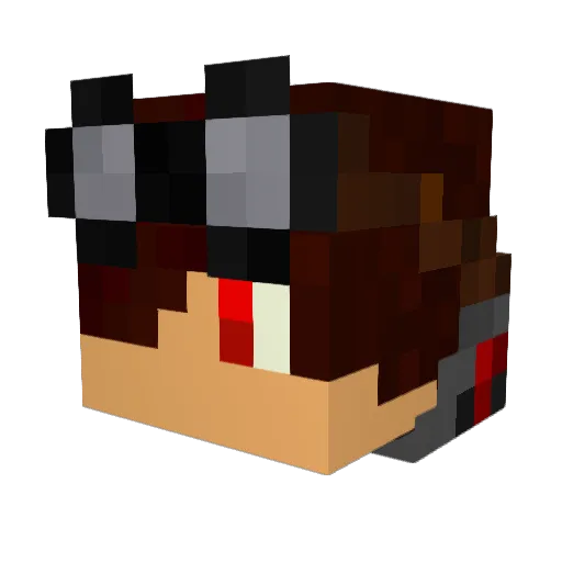Knurren_Wolf Minecraft avatar head, 3D render
