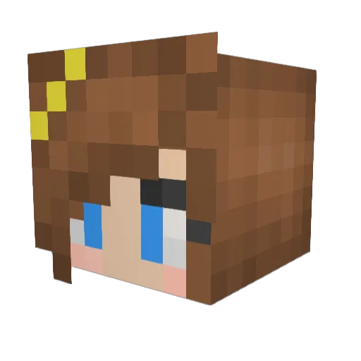Knurxel Minecraft avatar head, 3D render
