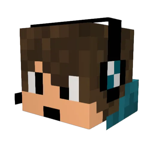 Knusern19 Minecraft avatar head, 3D render