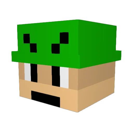 Knusperbrot07 Minecraft avatar head, 3D render