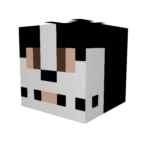 KnutmitMut Minecraft avatar head, 3D render