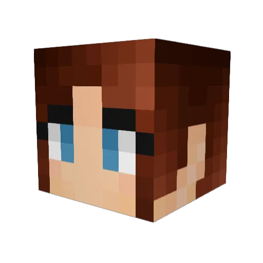 Knutor Minecraft avatar head, 3D render