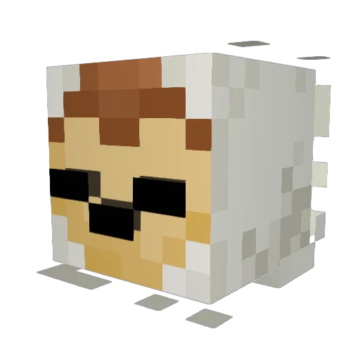 Knutselkont Minecraft avatar head, 3D render