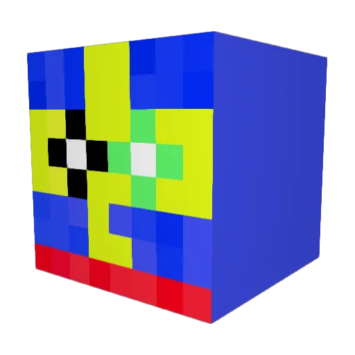 Knutte0 Minecraft avatar head, 3D render
