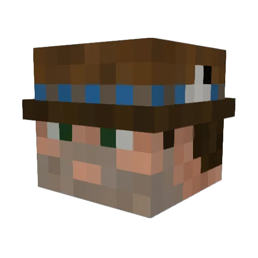 KnuudT Minecraft avatar head, 3D render