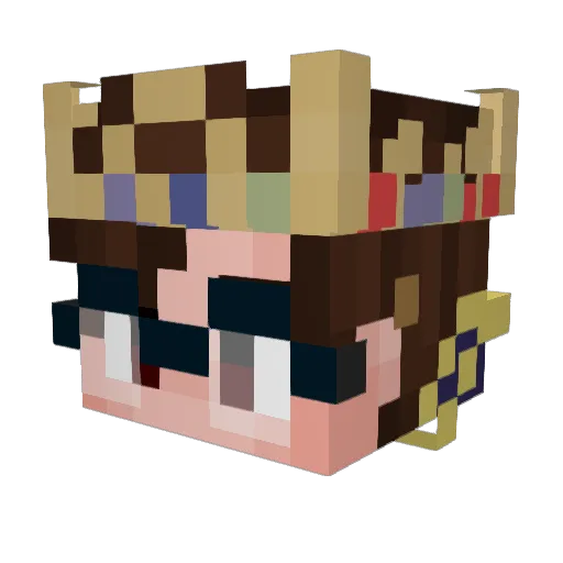 Knux12 Minecraft avatar head, 3D render