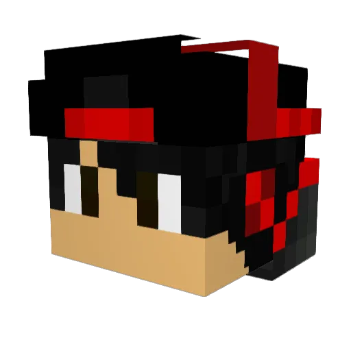 KnxtrA Minecraft avatar head, 3D render