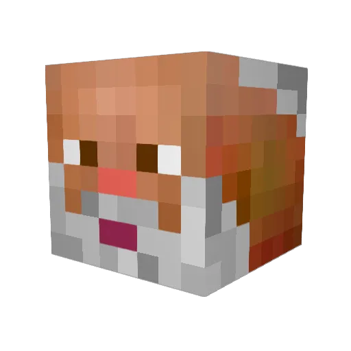 KnyZz Minecraft avatar head, 3D render