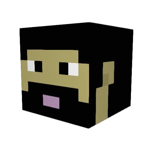 Knycken Minecraft avatar head, 3D render